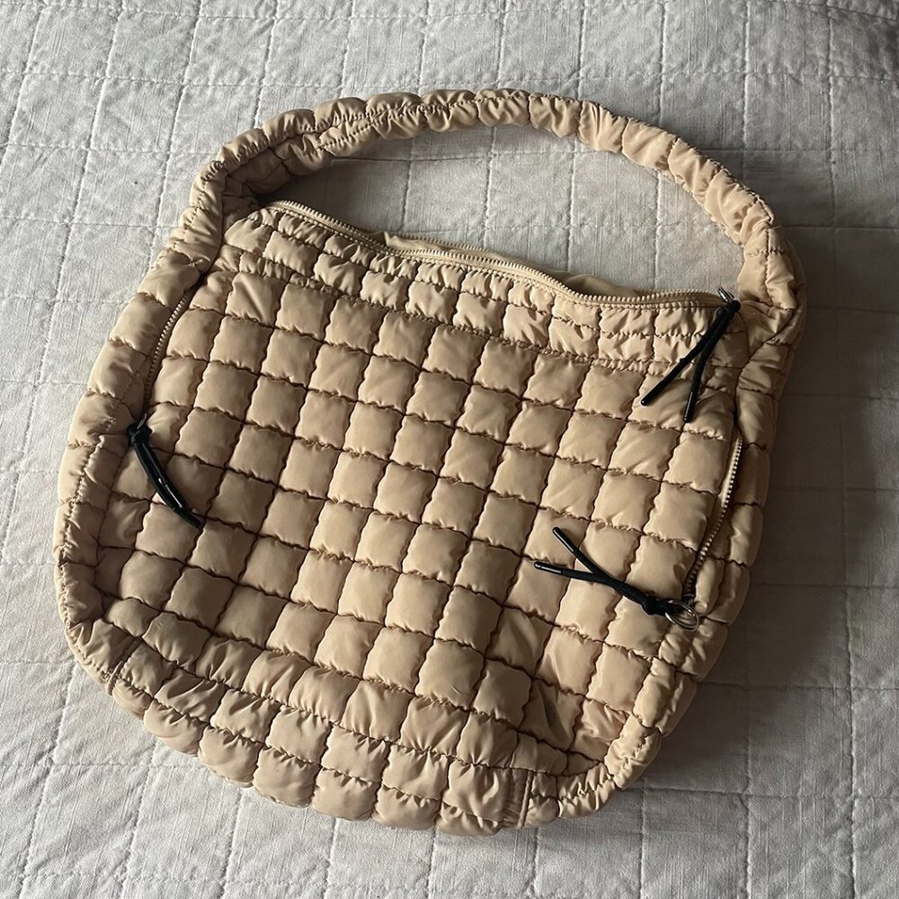 FP Movement by Free People Cream Quilted Bag